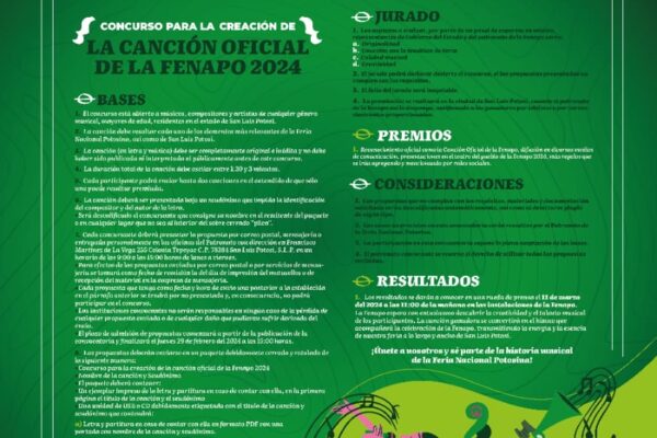 GOBIERNO ABRE CONVOCATORIA PARA CREAR TEMA OFICIAL DE LA FENAPO 2024.