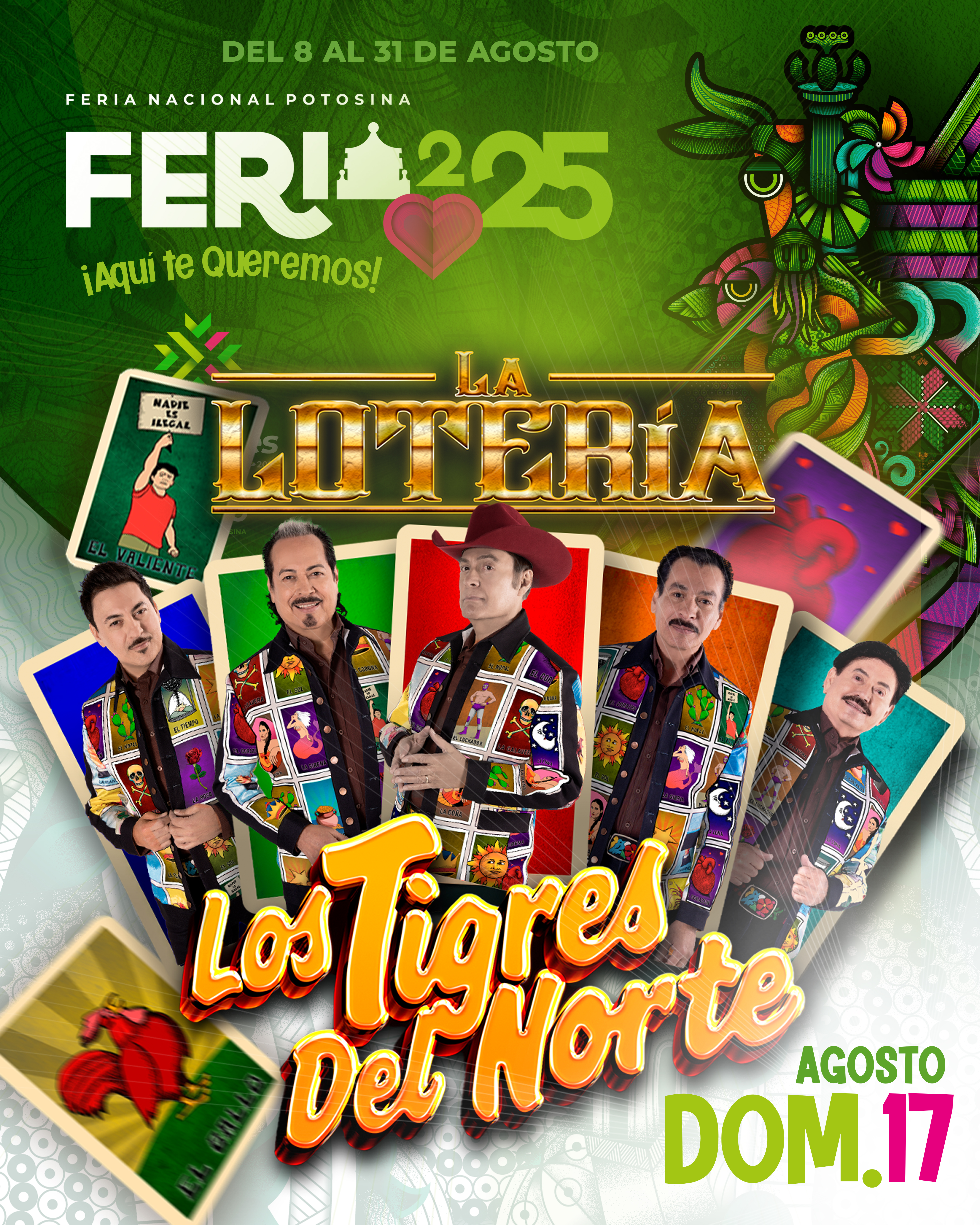 TIGRES DEL NORTE LLEGARÁN A LA FENAPO 2025 EL 17 DE AGOSTO