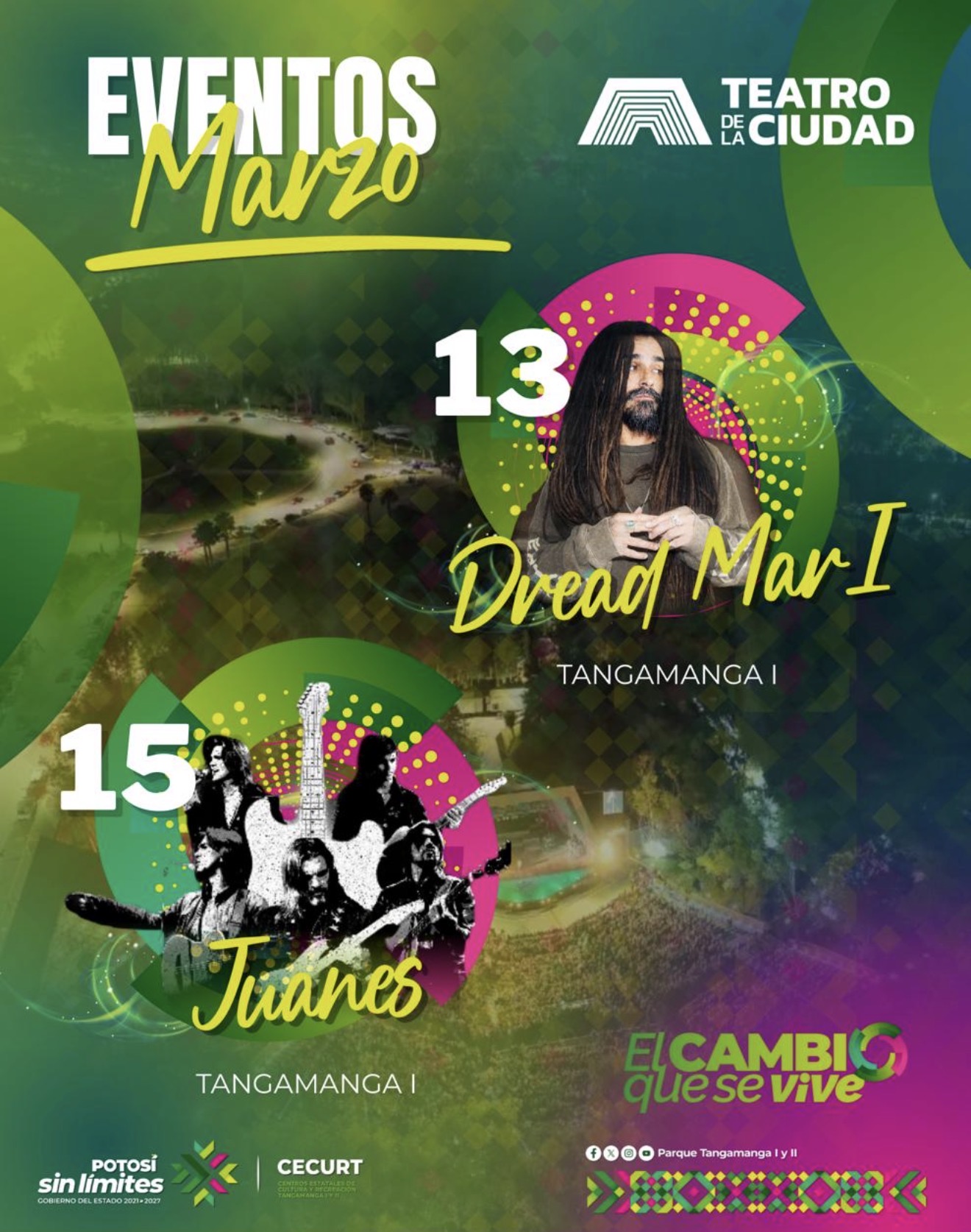 TEATRO DE LA CIUDAD RECIBE A DREAD MAR I Y JUANES ESTE FIN DE SEMANA