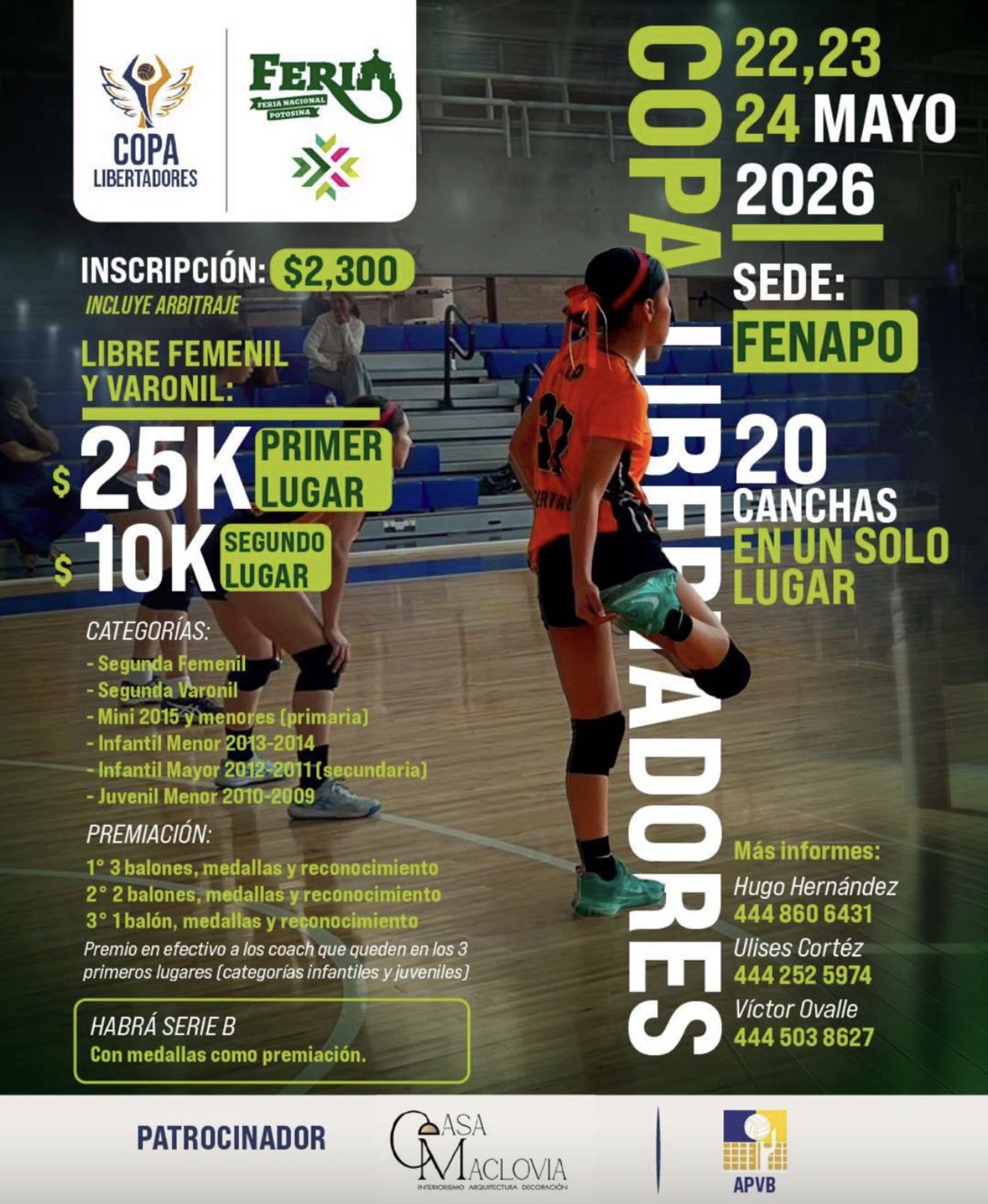 GOBIERNO ESTATAL IMPULSA COPA LIBERTADORES DE VOLEIBOL
