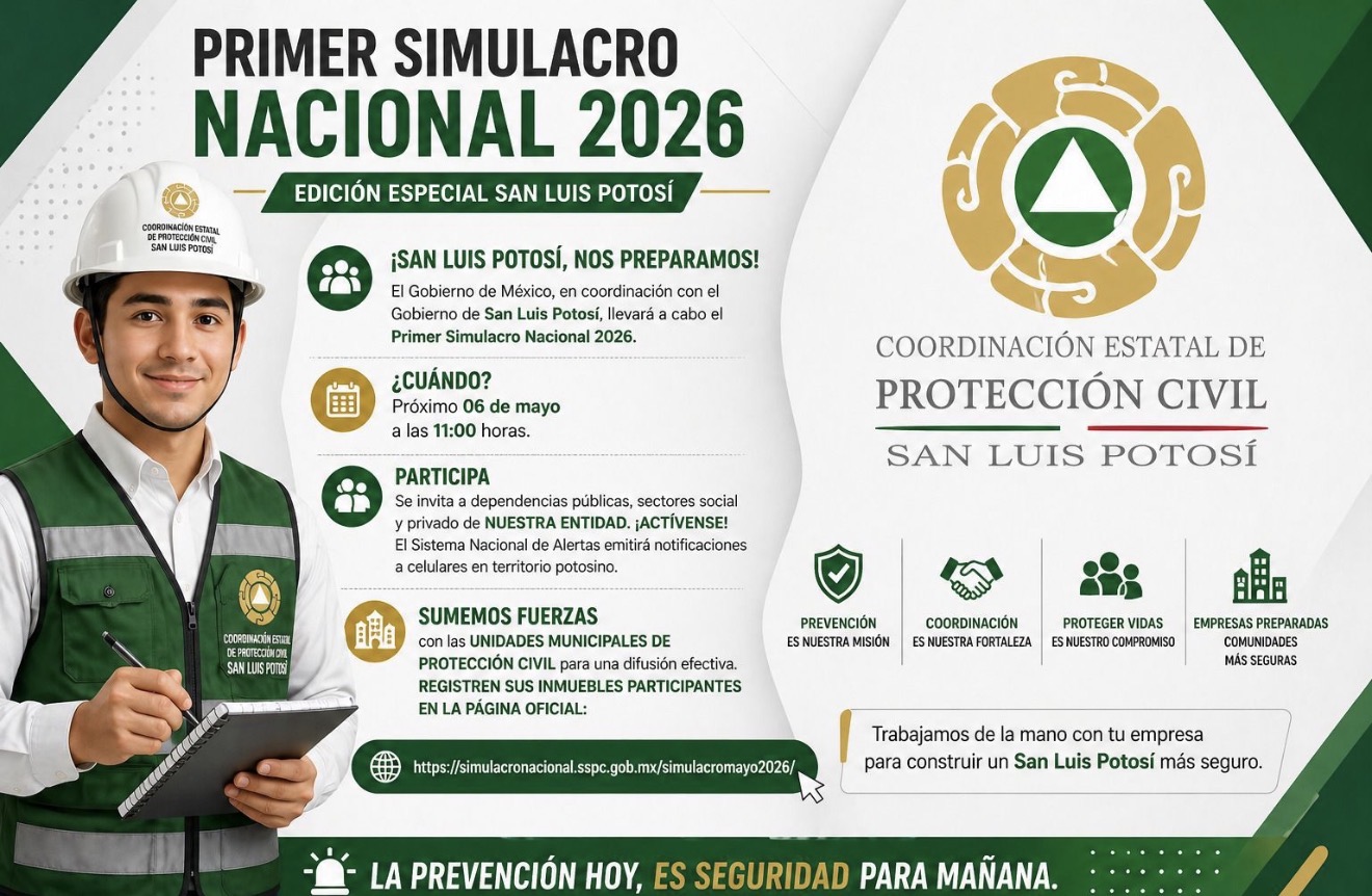 SAN LUIS REGISTRA AMPLIA PARTICIPACIÓN EN PRIMER SIMULACRO NACIONAL 2026