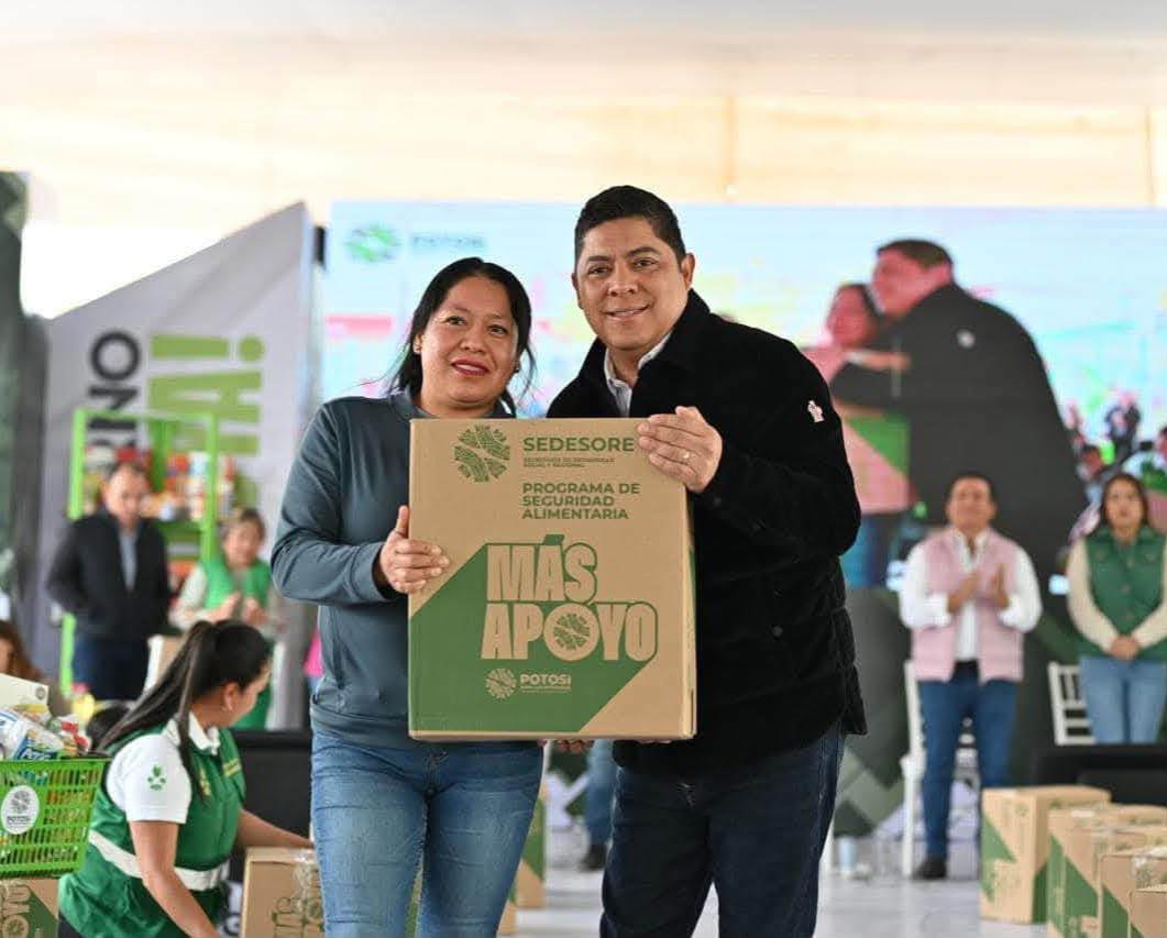 EL GOBERNADOR DEL ESTADO, RICARDO GALLARDO CARDONA, AMPLÍA APOYOS ALIMENTARIOS PARA LAS FAMILIAS POTOSINAS